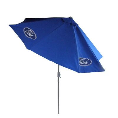 Northlight 9' Ford Officially Licenced Outdoor Patio Umbrella With Hand Crank And Tilt - Blue 3 Northlight 9' Ford Officially Licenced Outdoor Patio Umbrella With Hand Crank And Tilt - Blue