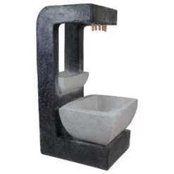 Northlight 26" LED Lighted Rainfall Outdoor Water Fountain With Planter