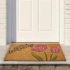 Northlight Natural Coir Floral Rectangular "Welcome" Doormat 18" X 30" -Northlight Store GUEST a76006d8 1194 4c72 a4a8 2a204c7b3ba0