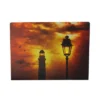 Northlight LED Lighted Lighthouse And Lantern Lamp Post With Amber Sky Canvas Wall Art 15.75" X 11.75" -Northlight Store GUEST a944d7cc 30c4 4727 9af2 d683630f8abd