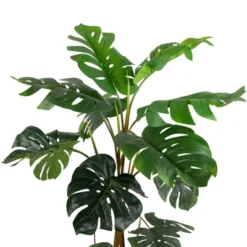 Northlight Real Touch™ Artificial Monstera Artificial Plant In A White Textured Pot - 4.25' -Northlight Store GUEST aa66b6df 0097 4d07 b47c 20dcf248eece