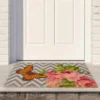Northlight Coir Rose With A Butterfly Chevron Spring Door Mat 18" X 30" -Northlight Store GUEST ac77335c 6742 4acc 8c36 6d6c90f963c5