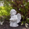 Northlight 9" Kneeling Angel With Flower Bird Feeder Outdoor Garden Statue 2 Northlight 9" Kneeling Angel With Flower Bird Feeder Outdoor Garden Statue -Northlight Store GUEST ad188a98 8409 4020 a77c 7fd07d10cdf0