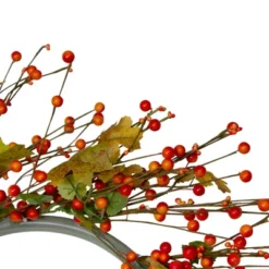 Northlight Orange Berries And Yellow Leaves Fall Harvest Artificial Wreath, 22" -Northlight Store GUEST af4c873c ab90 4a14 98c2 02fd09bc62b8