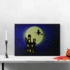 Northlight Fiber Optic And LED Lighted Witch In The Moon Halloween Canvas Wall Art 12" X 15.75" -Northlight Store GUEST b0c46ea5 411a 422a af5a 93ec54ce026b