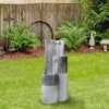 Northlight 24" Gray Speckled Modern Style 3-Tier Rainfall Outdoor Water Fountain -Northlight Store GUEST b5bff80d 1f00 4fc6 b349 c70857065fa9