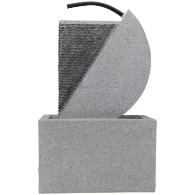 Northlight 20" Gray Modern Style Rainfall Outdoor Water Fountain 5 Northlight 20" Gray Modern Style Rainfall Outdoor Water Fountain - Image 3