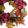 Northlight Orange And Burgundy Fall Harvest Artificial Floral And Pinecone Wreath, 22-Inch -Northlight Store GUEST bbef1e11 17fe 459d 9d5a 1b171cfc91a7