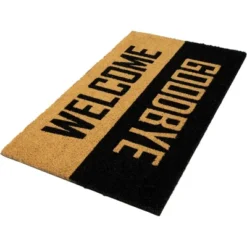 Northlight Natural Coir "Welcome Goodbye" Outdoor Doormat 18" X 30" -Northlight Store GUEST bc2875f4 1465 41b0 82fe 7a13ab624561