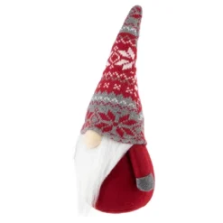 Northlight 12" Red And Gray Standing Gnome With Nordic Hat Christmas Decoration -Northlight Store GUEST bcf935db aff3 4b33 909e 5960ee77a047