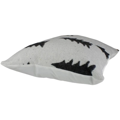 Northlight 18" White And Black Forest Trees Knit Christmas Throw Pillow 5 Northlight 18" White And Black Forest Trees Knit Christmas Throw Pillow - Image 3
