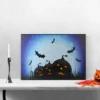 Northlight LED Lighted Jack-O-Lanterns And Bats Halloween Canvas Wall Art 23.5" X 15.5" -Northlight Store GUEST bfa4a61d e88e 4477 a506 34086357015e
