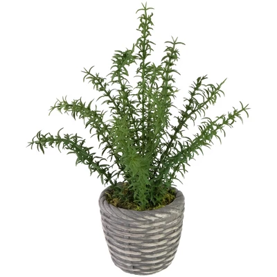 Northlight Real Touch™ Artificial Thyme Plant In Gray Ceramic Pot - 15" 4 Northlight Real Touch™ Artificial Thyme Plant In Gray Ceramic Pot - 15" - Image 2