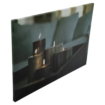 Northlight LED Lighted Faux Driftwood Flickering Candles Canvas Wall Art 15.75" X 23.5β 3 Northlight LED Lighted Faux Driftwood Flickering Candles Canvas Wall Art 15.75" X 23.5β