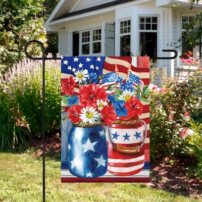 Northlight Floral Bouquet Outdoor Americana Garden Flag 18" X 12.5" 4 Northlight Floral Bouquet Outdoor Americana Garden Flag 18" X 12.5" - Image 2