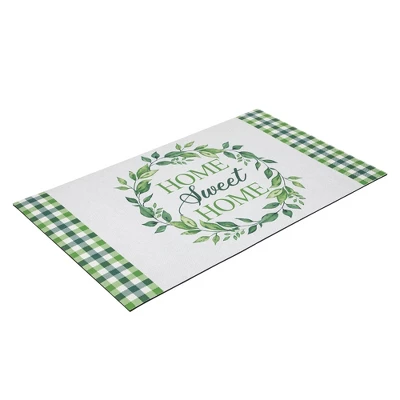 Northlight Home Sweet Home Gingham Doormat 18" X 30" 4 Northlight Home Sweet Home Gingham Doormat 18" X 30" - Image 2