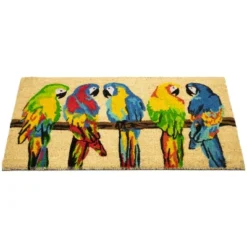 Northlight Toffee And Multicolor Parrots Coir Outdoor Doormat 18" X 30" -Northlight Store GUEST cf8c3950 0ba8 4bd8 aee4 6c630fdfacc3