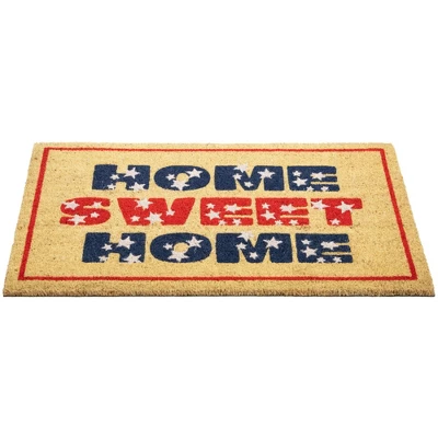 Northlight Red And Blue Americana Home Sweet Home Coir Outdoor Doormat 18" X 30" 5 Northlight Red And Blue Americana Home Sweet Home Coir Outdoor Doormat 18" X 30" - Image 3