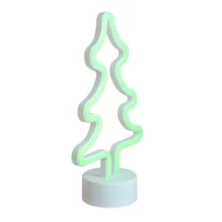 Northlight 11" Battery Operated Neon Style LED Christmas Tree Table Light - Green -Northlight Store GUEST d6fe6ddf 868e 4f4f 84d4 c304daf32808
