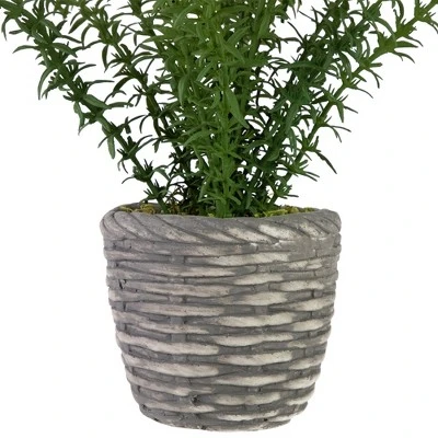 Northlight Real Touch™ Artificial Thyme Plant In Gray Ceramic Pot - 15" 5 Northlight Real Touch™ Artificial Thyme Plant In Gray Ceramic Pot - 15" - Image 3