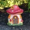 Northlight 6.25" Red Mushroom House Outdoor Garden Statue 1 Northlight 6.25" Red Mushroom House Outdoor Garden Statue -Northlight Store GUEST e1eced47 4ac7 484b ba73 8af0d612a96a