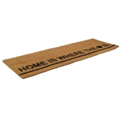 Northlight Natural Coir Outdoor Rectangular "Home Is Where The Heart Is" Doormat 16" X 48" -Northlight Store GUEST e227ec6d 1488 4a83 89cb 850512db385d