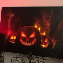 Northlight LED Lighted Jack-O-Lanterns In A Cemetery Halloween Canvas Wall Art 23.5" X 15.5" -Northlight Store GUEST e5677205 55ac 463e 9c2d c855be4a6e3d