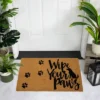 Northlight Natural Coir "Wipe Your Paws" Outdoor Doormat 18" X 30"