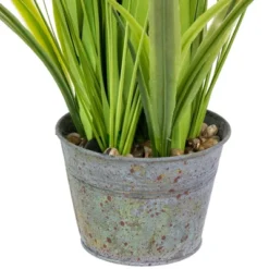 Northlight 24" Artificial Green Onion Grass Plant In Tin Pot 9 Northlight 24" Artificial Green Onion Grass Plant In Tin Pot -Northlight Store GUEST e59a2028 7c9d 4ed6 a23d e458e49f726f