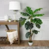 Northlight Real Touch™ Artificial Monstera Artificial Plant In A White Textured Pot - 4.25' -Northlight Store GUEST e75747a3 1809 45d4 bd1e a75f2f0607e1