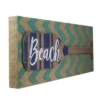 Northlight Aqua Blue Chevron Burlap With “Beach” Wood Look Oar Linen Wall Art 24” -Northlight Store GUEST e80881c0 b887 4b22 a360 a91488357426