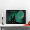 Northlight 23.5" Halloween Prelit LED Church In Cemetery Canvas Wall Art - Teal Blue/Black -Northlight Store GUEST e8cdcac7 50e0 41b9 861f e5a045f5efd4