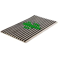 Northlight Green Cactus Striped Natural Coir Outdoor Doormat 18" X 30" -Northlight Store GUEST ee415f89 7d62 4041 9f55 419047738855