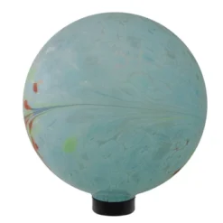 Northlight 10" Blue Hand Painted Feather Design Outdoor Garden Gazing Ball -Northlight Store GUEST f1046a1c 789d 4a49 a0e9 0f016f81045b