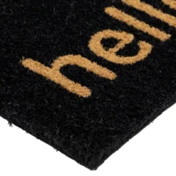 Northlight Black Coir "Hello" Outdoor Doormat 18" X 30" -Northlight Store GUEST f12a01b4 118f 4fe3 99b8 2515a916353f