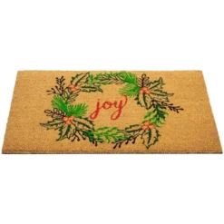 Northlight Natural Coir "Joy" Wreath Christmas Doormat 18" X 30" 11 Northlight Natural Coir "Joy" Wreath Christmas Doormat 18" X 30" -Northlight Store GUEST f1457763 d4ee 4269 931d b3fe02d9f477