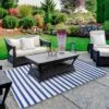 Northlight 4' X 6' Blue And White Striped Rectangular Outdoor Area Rug 2 Northlight 4' X 6' Blue And White Striped Rectangular Outdoor Area Rug -Northlight Store GUEST f15e8eae 5dc4 48b7 a00b 988ec626dd5a