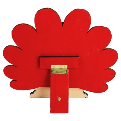 Northlight 9.75" Wooden Turkey With Pumpkin Thanksgiving Decoration 3 Northlight 9.75" Wooden Turkey With Pumpkin Thanksgiving Decoration - Image 2