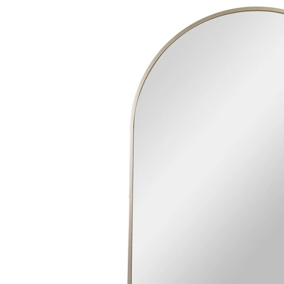 Northlight 36" Gold Framed Modern Arched Wall Mirror 4 Northlight 36" Gold Framed Modern Arched Wall Mirror - Image 2