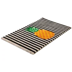 Northlight Ivory And Orange Pineapple Striped Natural Coir Outdoor Doormat 18" X 30" -Northlight Store GUEST fb8b3f09 02d5 4548 9a3a e3599afe0d31