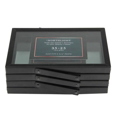 Northlight 20" Contemporary Collapsible Rectangular 4" X 6" Photo Picture Frame - Black 5 Northlight 20" Contemporary Collapsible Rectangular 4" X 6" Photo Picture Frame - Black - Image 3