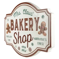 Northlight 18" Mrs. Claus' Bakery Shop Metal Christmas Wall Sign -Northlight Store GUEST fc3507e9 77d2 45f8 a3c3 170eae682419